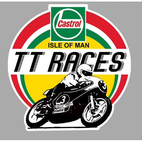 CASTROL TT RACES  sticker vinyle laminé