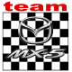 MAZDA Miata Mx-5 TEAM  left  laminated decal