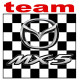 MAZDA Mx-5 Miata team Sticker  vinyle laminé