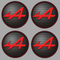 ALPINE  x 4  Stickers vinyle laminé