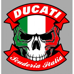 DUCATI Skull Sticker vinyle laminé