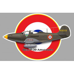 BELL P-39 AIRCOBRA   Sticker vinyle laminé