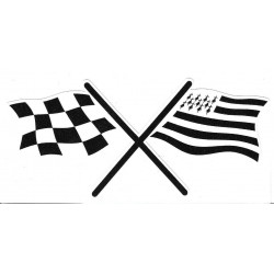  UK Chequered  Sticker UV 75mm 