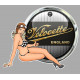 VELOCETTE Pin Up  droite Sticker Trompe-l'oeil  vinyle laminé