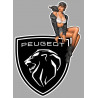 PEUGEOT Pin Up  right laminated decal