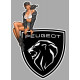 PEUGEOT Pin Up  left laminated vinyl decal