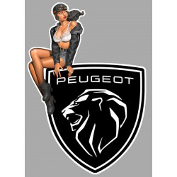 PEUGEOT Pin Up  left laminated vinyl decal