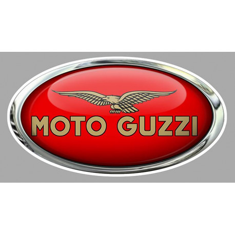 MOTO GUZZI  Sticker Trompe-l'oeil vinyle laminé GAUCHE