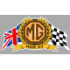 MGB GT Flags Sticker  vinyle laminé