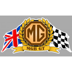 MGB GT Flags Sticker  vinyle laminé