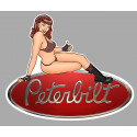 PETERBILT pin up Sticker droite  vinyle laminé