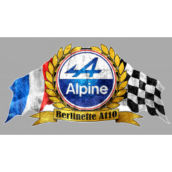 ALPINE Berlinette A110 " vieilli  "  Sticker vinyle laminé