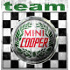 COOPER  TEAM Sticker vinyle laminé " vieilli "