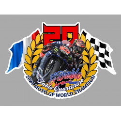 Fabio QUARTARARRO Moto GP  WORLD CHAMPION  sticker vinyle laminé