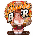 Pin up BOOBSBEER Sticker vinyle laminé