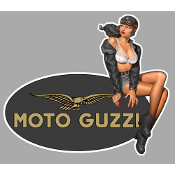 MOTO GUZZI  right Pin Up laminated vinyl decal