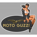 MOTO GUZZI  Pin Up droite Sticker vinyle laminé