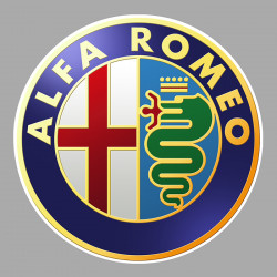 ALFA ROMEO Flag  Sticker UV  70mm x 55mm  