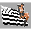 BRITAIN right Pin Up  laminated decal