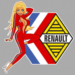 CAR R right  Pin Up laminated decal