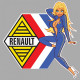 CAR R left  Pin Up laminated decal