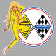 CAR R COMPETITION right  Pin Up laminated decal