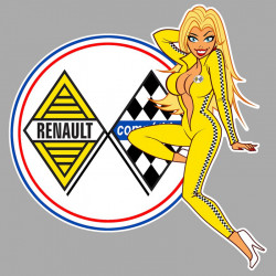 CAR " R " COMPETITION left  Pin Up laminated decal