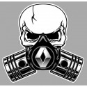 CAR " R " Piston-Skull laminated decal