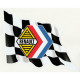 CAR " R " Left  Flag laminated decal