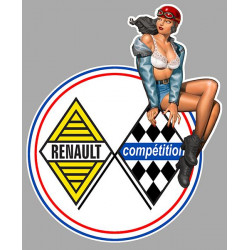 CAR " R "COMPETITION right  Pin Up laminated decal