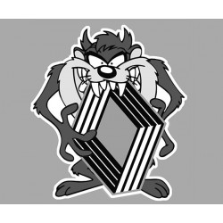 CAR " R " Black and white TAZ Up laminated decal