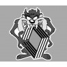 CAR " R " Black and white TAZ Up laminated decal