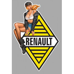 CAR " R " left  Pin Up laminated decal