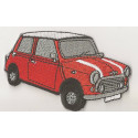 AUSTIN MINI Red Embroidered badge 83mm x 58mm