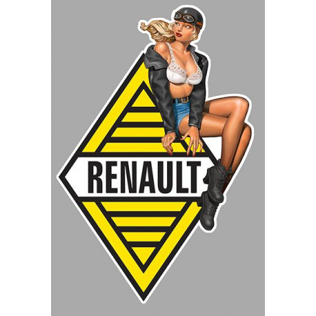 CAR " R " right  Pin Up laminated decal