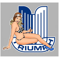 TRIUMPH AUTOMOBILE right  Pin Up laminated decal