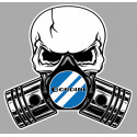 GORDINI PISTON-SKULL Laminated decal