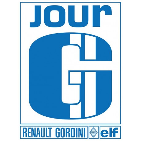 GORDINI  Jour G laminated decal