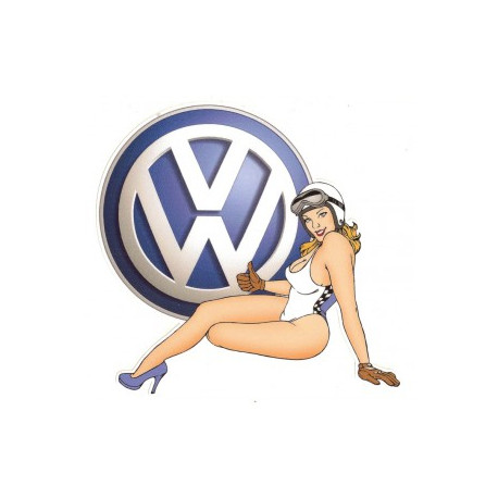 vwAuto " V "  Pin Up  gauche Sticker vinyle laminé