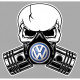 vwAuto " V "  Piston- Skuul   Sticker vinyle laminé