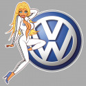 CAR " V "   right Pin Up  Laminated decal