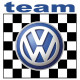 vwAuto " V " TEAM  Sticker vinyle laminé