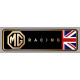 MG RACING right  laminated decal