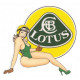 LOTUS Pin Up Sticker droit vinyle laminé