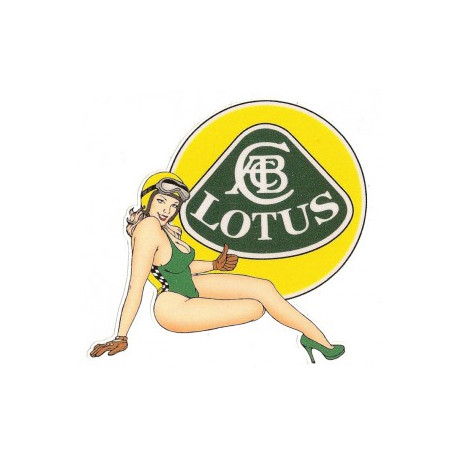 LOTUS Pin Up Sticker droit vinyle laminé