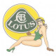 LOTUS left  Pin Up laminated decal