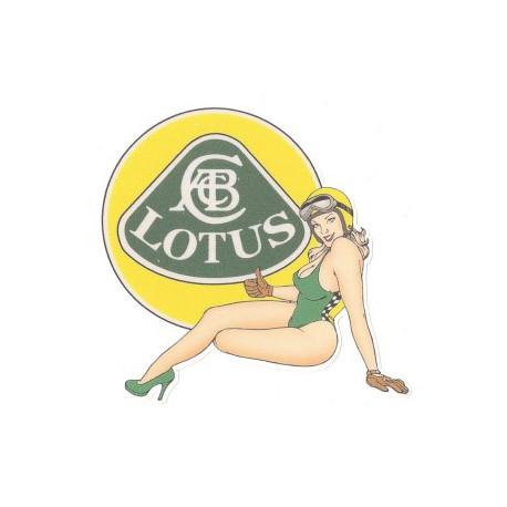 LOTUS left  Pin Up laminated decal