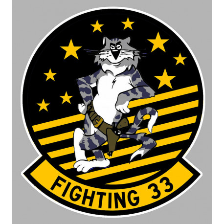 FIGHTING 33 laminated decal