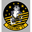 FIGHTING 33 laminated decal