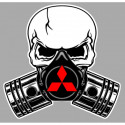 MITSUBISHI Piston-Skull laminated decal